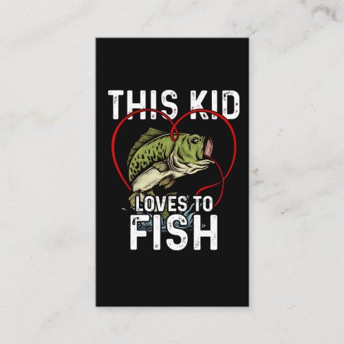 This Kid Loves to Fish Fishing Children Fisherman Business Card