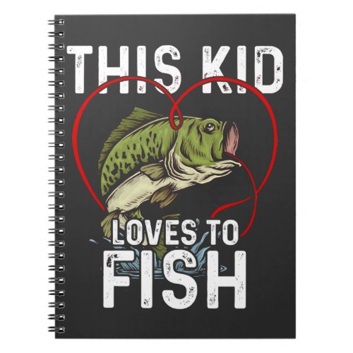 This Kid Loves to Fish Fishing Children Fisherman Notebook