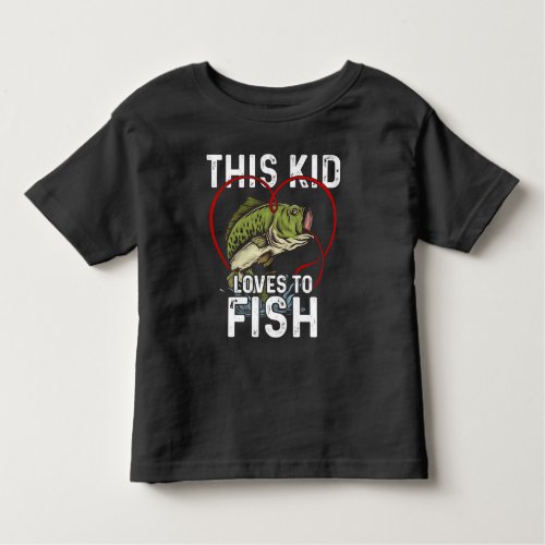 This Kid Loves to Fish Fishing Children Fisherman Toddler T_shirt