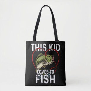 This Kid Loves to Fish Fishing Children Fisherman Tote Bag