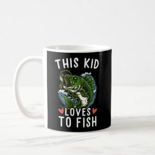 This Kid Loves To Fish Shirt Kids Fishing Coffee Mug