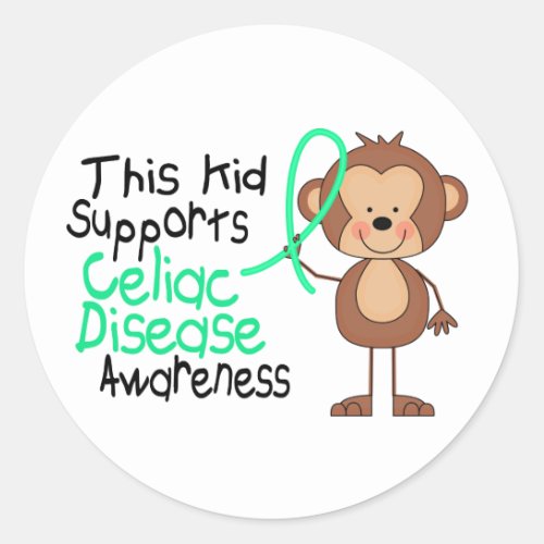 This Kid Supports Celiac Disease Awareness Classic Round Sticker