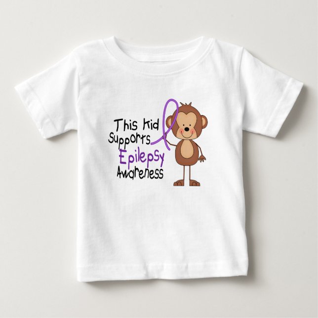 This Kid Supports Epilepsy Awareness Baby T-Shirt (Front)