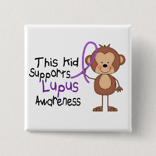 This Kid Supports Lupus Awareness Pinback Button
