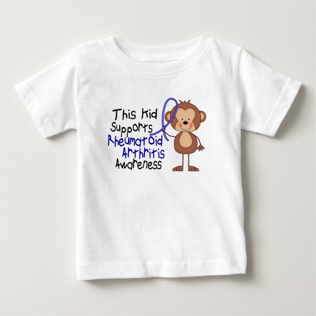 This Kid Supports Rheumatoid Arthritis Awareness Baby T-Shirt (Front)