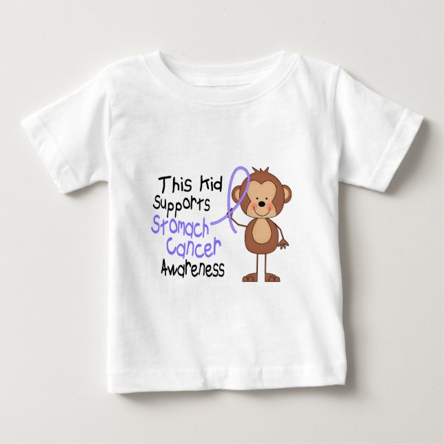 This Kid Supports Stomach Cancer Awareness Baby T-Shirt (Front)