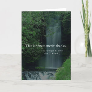 This Kindness Merits Thanks Shakespeare Thank You Card