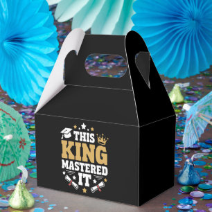 This King I Mastered It Masters Graduation Class Favor Boxes