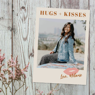 This Kiss Script Valentine's Day Photo Card -Peach