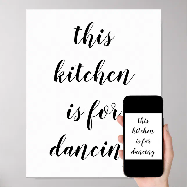 This Kitchen Is For Dancing Wall Art Zazzle