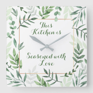 This Kitchen is Seasoned with Love Wall Clock