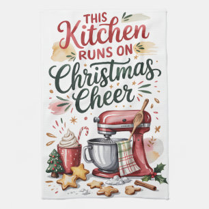 This Kitchen Runs on Christmas Cheer Towel
