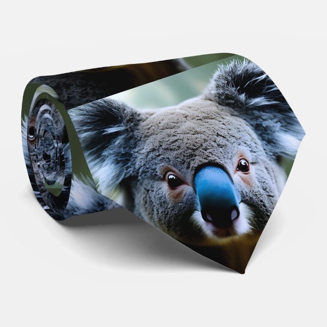 This Koala Bear Loves A Selfie, Neck Tie (Rolled)