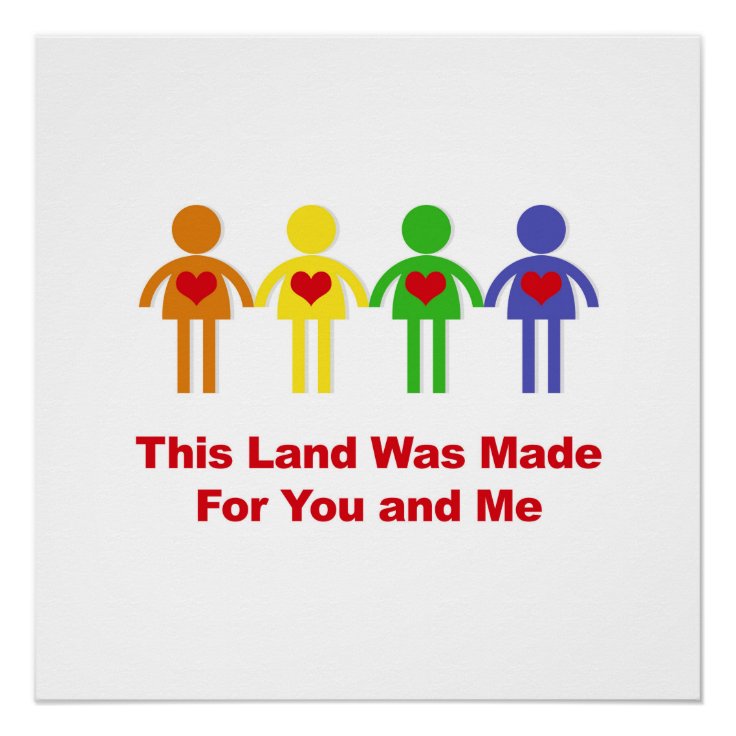 This Land Was Made for You and Me Poster Zazzle