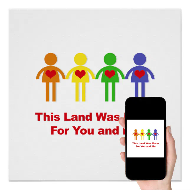 This land was made for you and me poster zazzle