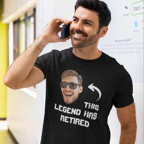 This Legend Has Retired Face Funny Retirement T-Shirt