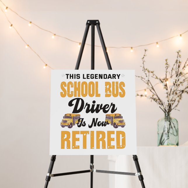 This legendary school bus driver is now retired foam board (In Situ (Stand))