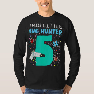 This Little Bug Hunter Is 5 Year Old 5th Birthday T-Shirt