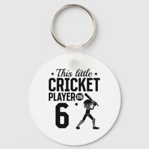 This Little Cricket Player Is 6 Years Old - 6th Bi Keychain