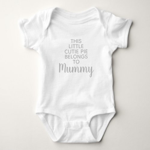 This Little Cutie Pie Belongs to _ Personalized Baby Bodysuit