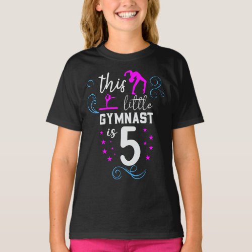 This Little Gymnast is 5 T_Shirt