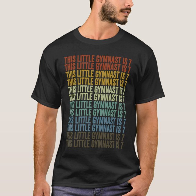 This Little Gymnast Is 7 Gymnastics Little Gymnast T-Shirt (Front)