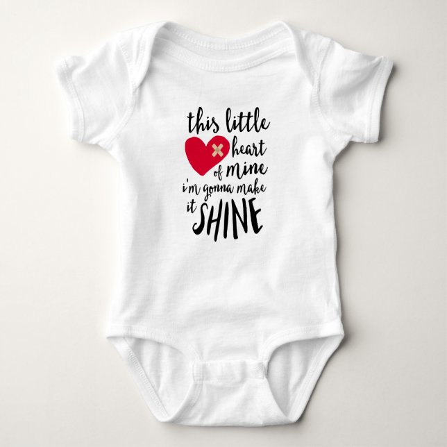 This Little Heart Of Mine - CHD Warrior Baby Bodysuit (Front)