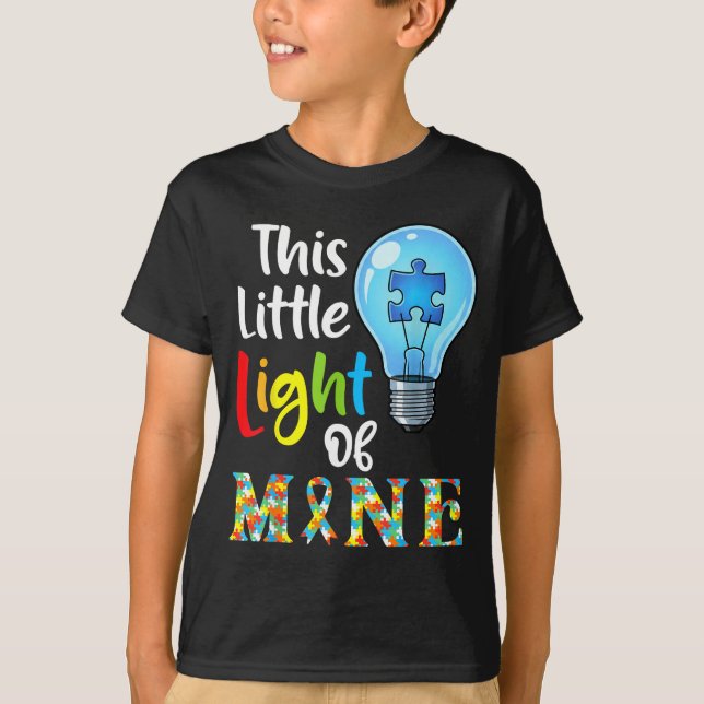 This Little Light Of Mine Autism Awareness Support T-Shirt (Front)