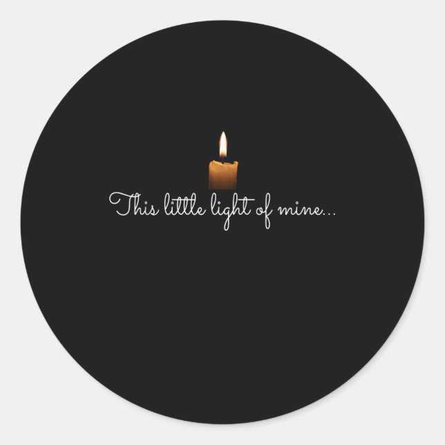 This Little Light of Mine Candle Christian Faith T Classic Round Sticker (Front)