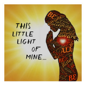 This Little Light of Mine Christian Word Art Poster