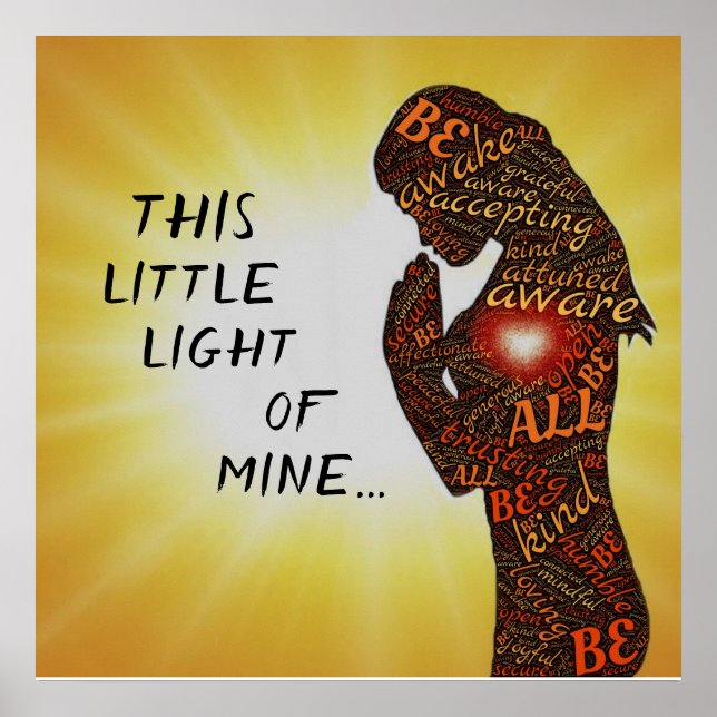 This Little Light of Mine Christian Word Art Poster (Front)