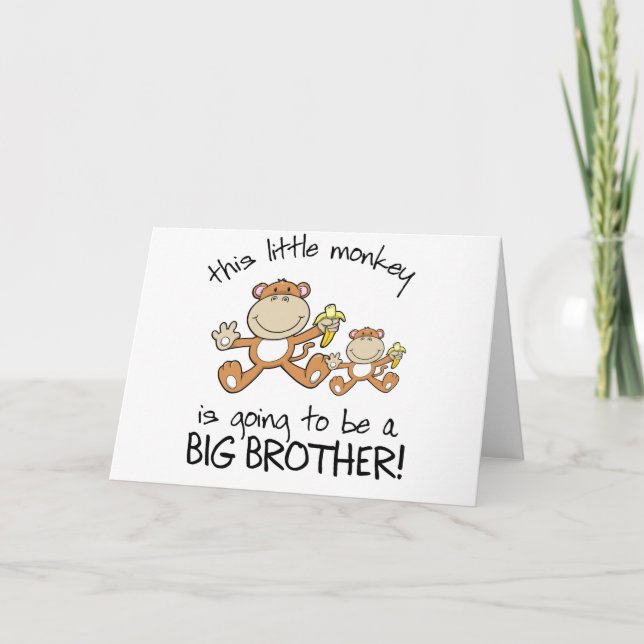 this little monkey big brother announcement (Front)