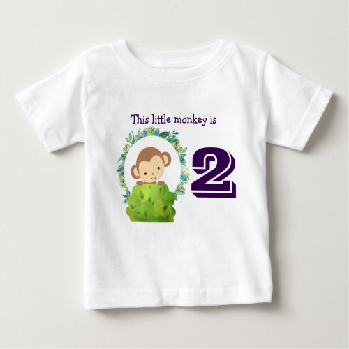 This Little Monkey Cute Safari Birthday Baby T_Shirt