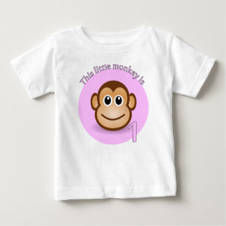 This little Monkey is 1 Baby T-Shirt