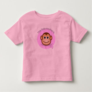 This little monkey is 4 toddler t-shirt