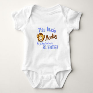 This Little Monkey is going to be a BIG BROTHER! Baby Bodysuit