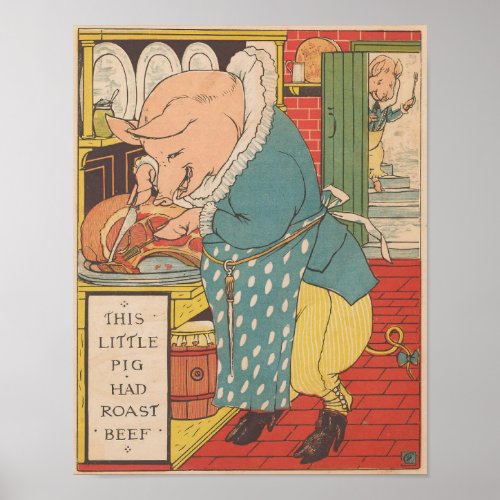  This little pig shad roast beef 1879 Poster