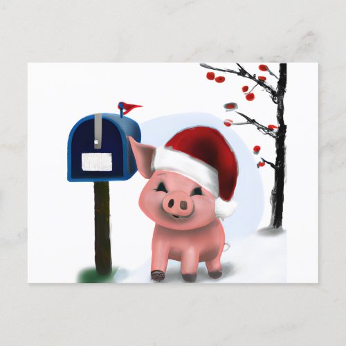 This Little Piggie Holiday Post Card Postcard