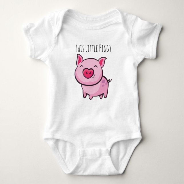 This Little Piggy Baby Sleeper Baby Bodysuit (Front)