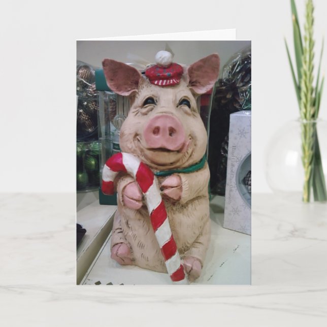 THIS LITTLE PIGGY** LOVES YOU** AT CHRISTMAS HOLIDAY CARD (Front)