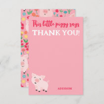 This Little Piggy Says Thank You Farm Animal