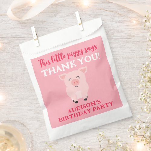 This Little Piggy Says Thank You Farm Animal Favor Bag