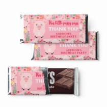 This Little Piggy Says Thank You Floral Farm Girls Hershey Bar Favors