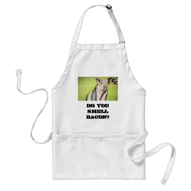 THIS Little Piggy Smells Bacon. Adult Apron (Front)