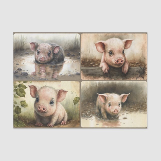 This Little Piglet  Tissue Paper (Front)