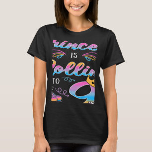 This Little Princess Is Rolling Into 9 Bday Roller T-Shirt