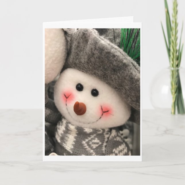 THIS LITTLE SNOWMAN WANTS TO SAY *MERRY CHRISTMAS* HOLIDAY CARD (Front)