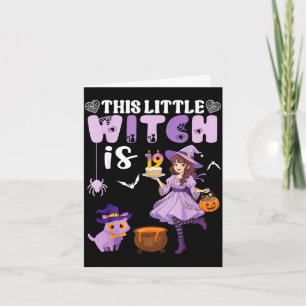 This little witch is 19 years old birthday card