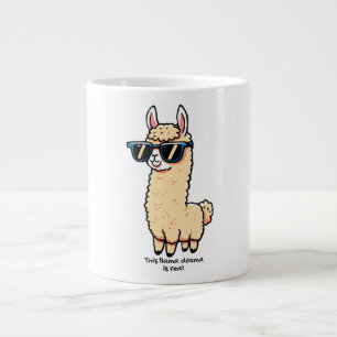 This Llama Drama Is Real quirky pose in sunglasses Giant Coffee Mug