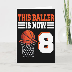 This Ller Is Now 8 Sketll 8th Birthday 8 Years Old Card